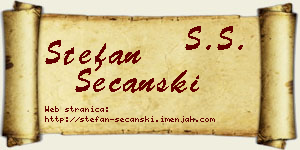 Stefan Sečanski vizit kartica